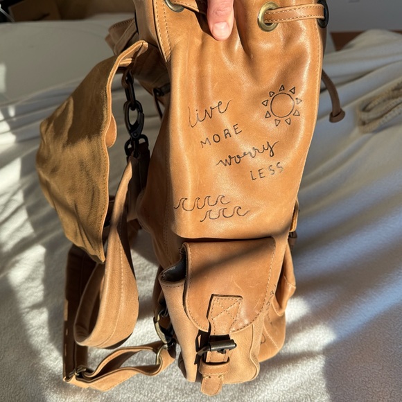 Leather travel backpack ONE OF A KIND - Picture 10 of 13